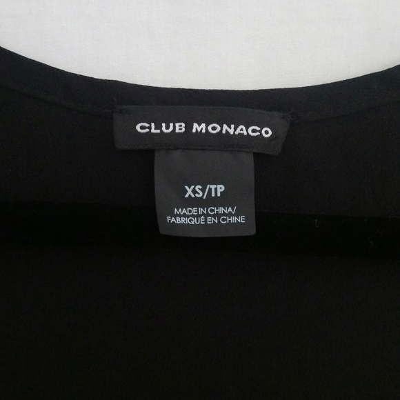 NWOT Club Monaco 100% Silk Black Sleeveless Blouse - Picture 6 of 6